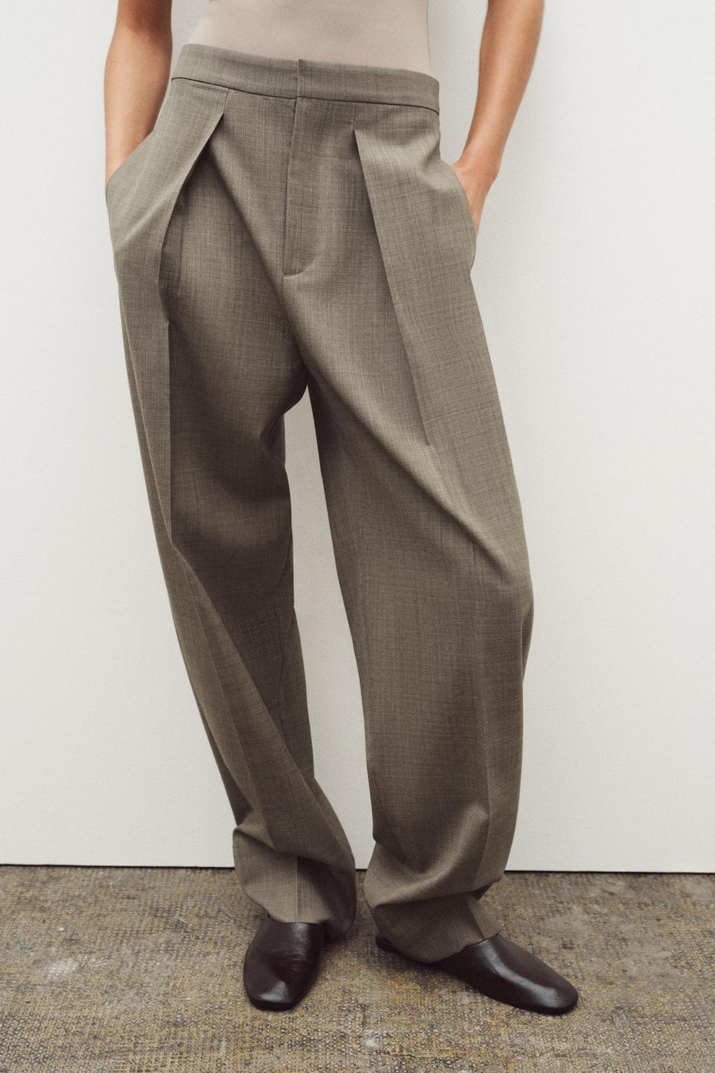 Zara Wool Pleated pants 9879/261/730 and wool blazer 9901/261/730